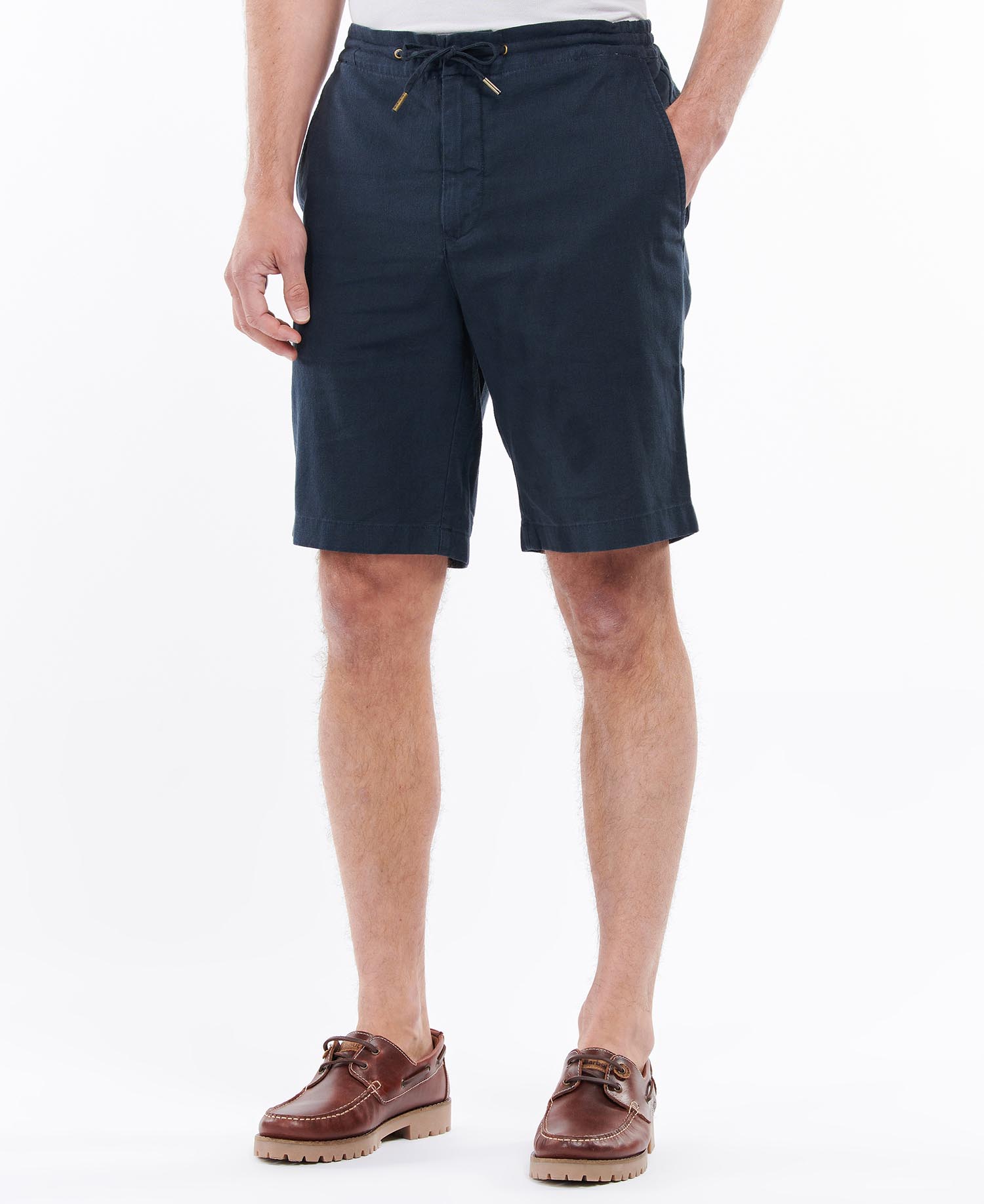 Barbour - Linen Cotton Mix Shorts - Colour: Navy