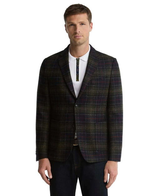 Barbour Sanders Moons Tartan Blazer in Classic Tartan front view