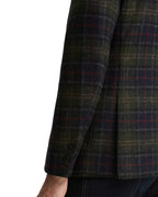 Barbour Sanders Moons Tartan Blazer in Classic Tartan close-up detail