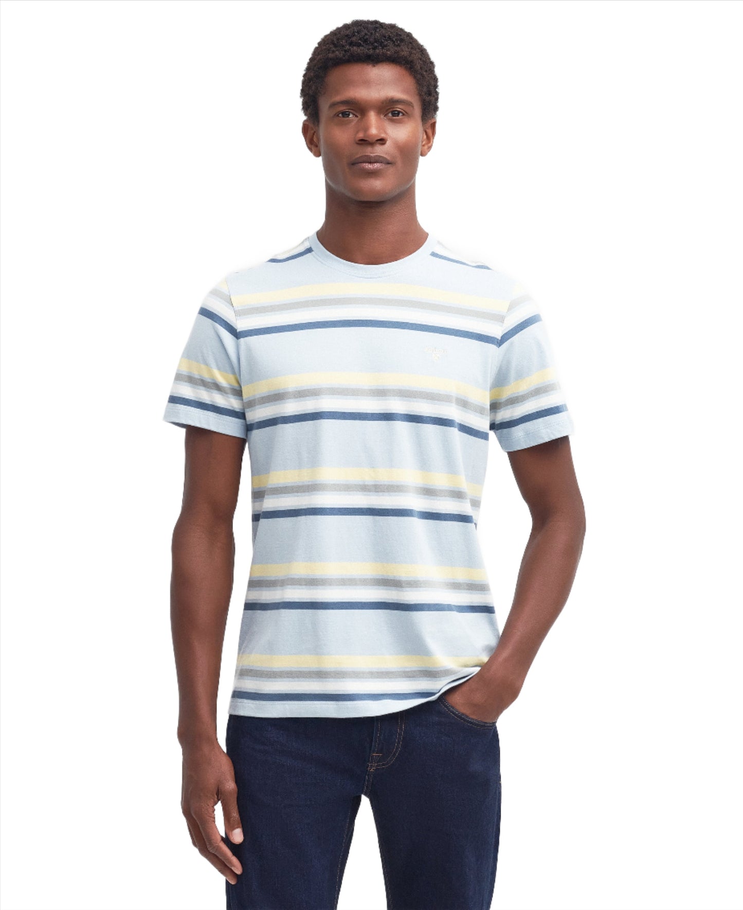 Barbour - Hamstead Stripe T Shirt - Colour: Niagra Mist