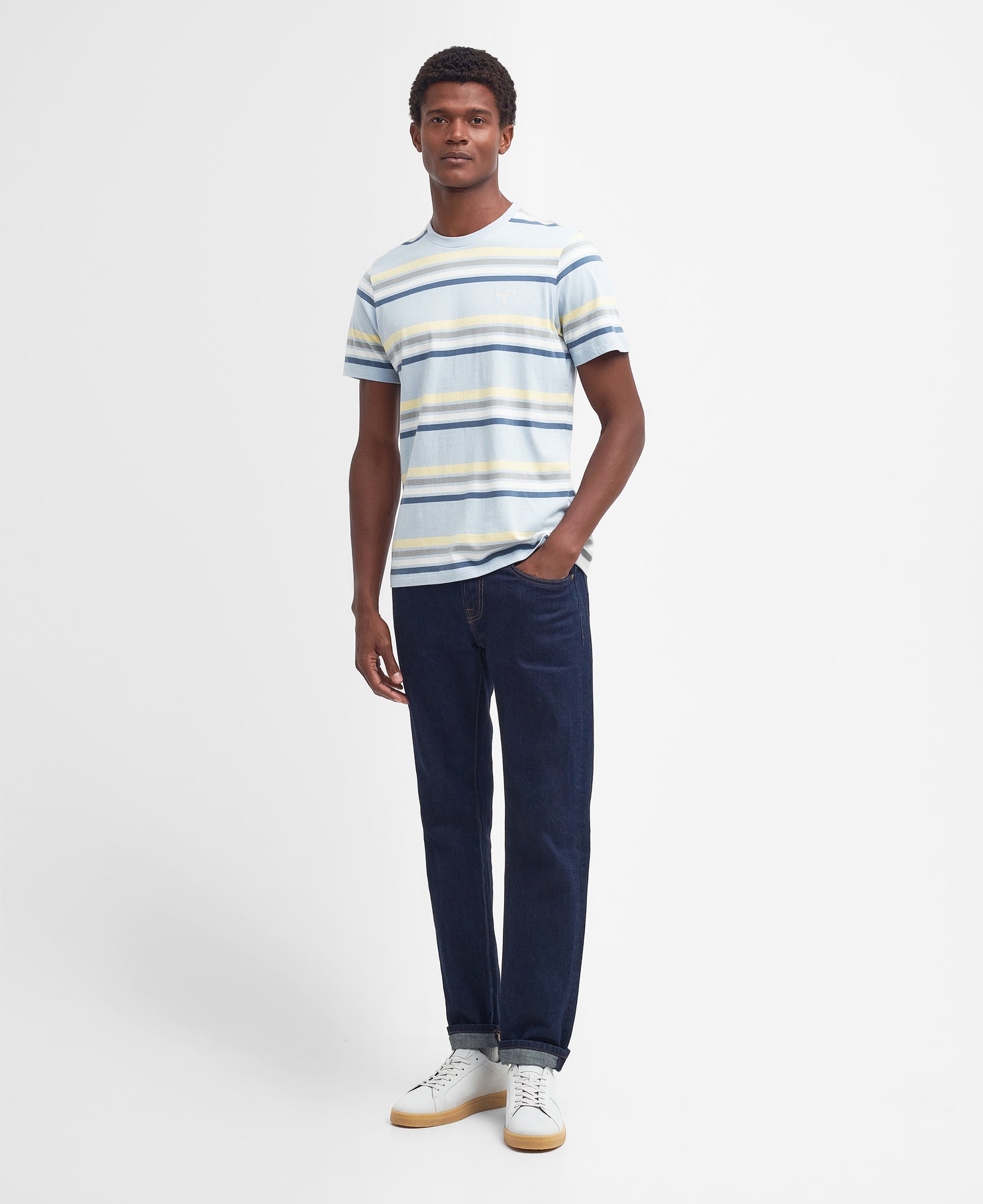 Barbour - Hamstead Stripe T Shirt - Colour: Niagra Mist