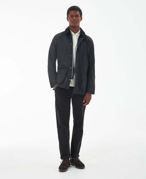 Barbour Ashby waxed cotton jacket – styled outfit view