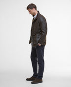 Barbour Hereford Wax Jacket in Olive – styled view