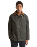 Barbour Icons Ashby Wax Jacket in Sage – front view