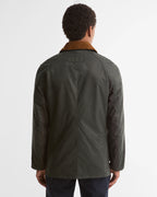 Barbour Icons Ashby Wax Jacket in Sage – back view