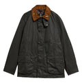 Barbour Icons Ashby Wax Jacket in Sage – styled view