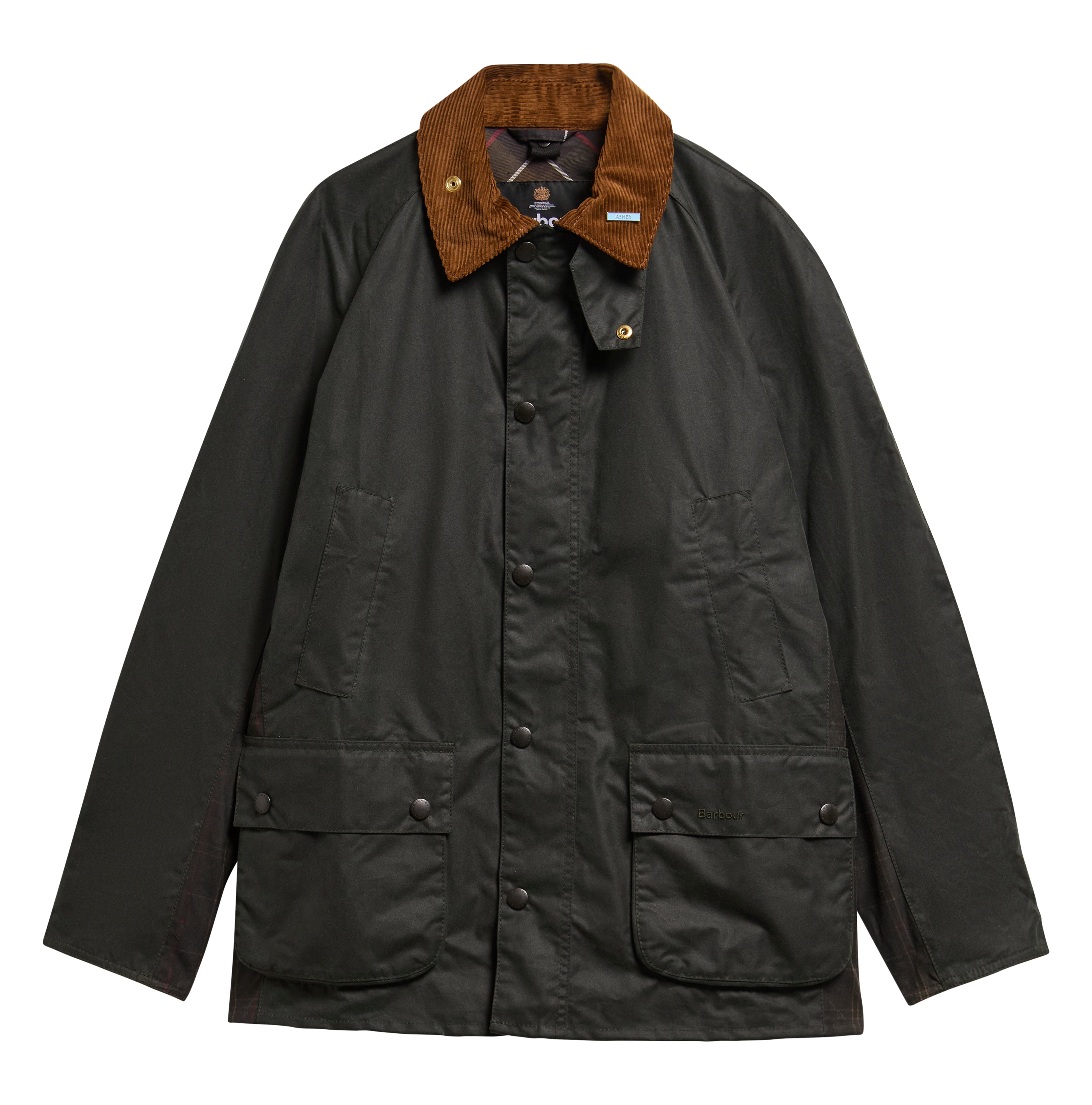 Barbour Icons Ashby Wax Jacket in Sage – styled view