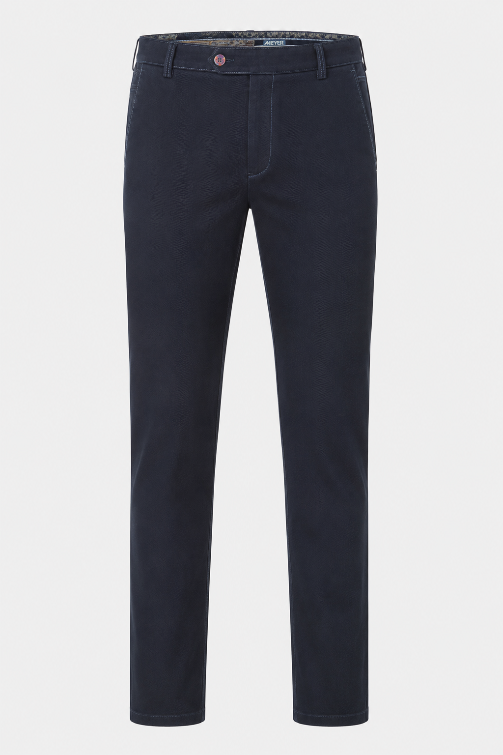 Meyer New York 3615/19 navy winter twill chinos – front view