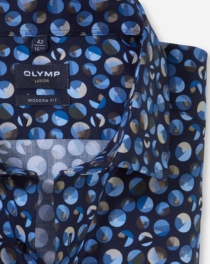 Olymp - Luxor Shirt - Colour: Mauve Bubbles