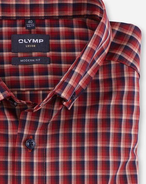 Olymp - Luxor Shirt - Colour: Red Check