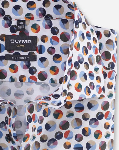 Olymp - Luxor Shirt - Colour: Mauve Bubbles