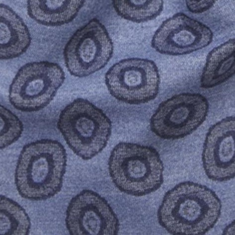 Micro - Fashion Woven Circle Print Scarf - Colour: Blue