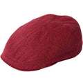Failsworth Porto cotton flat caps in raspberry and green leaf