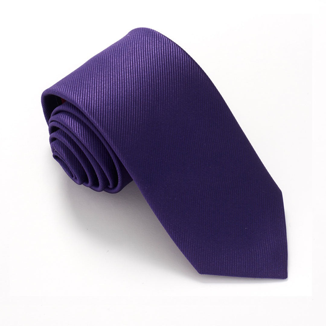 Plain Ribbed Silk Tie