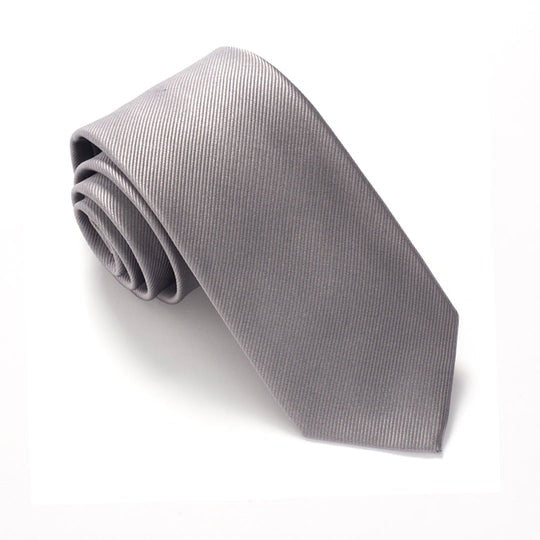 Plain Ribbed Silk Tie