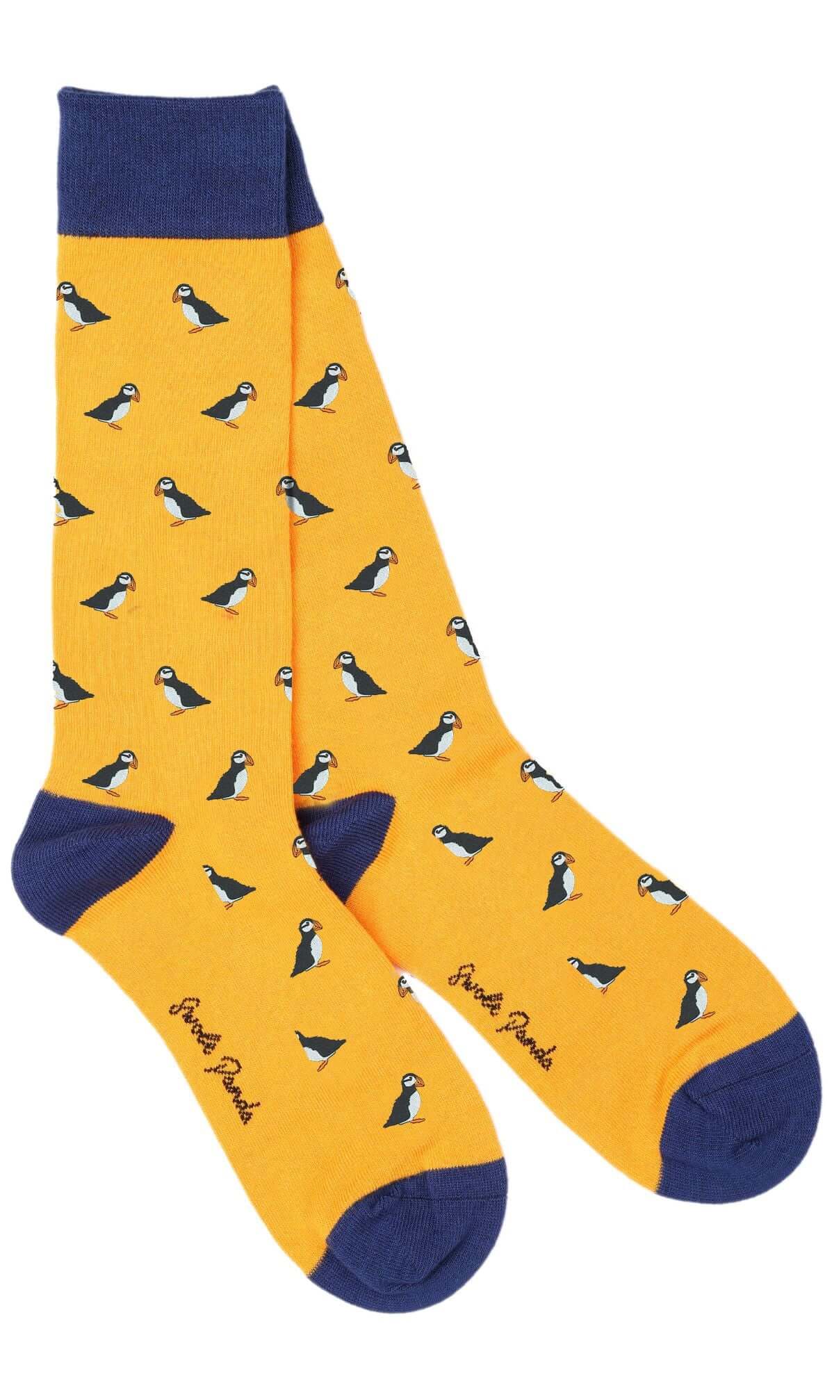 Swole Panda - Premium Eco-Friendly Bamboo Socks - Colour: Puffins