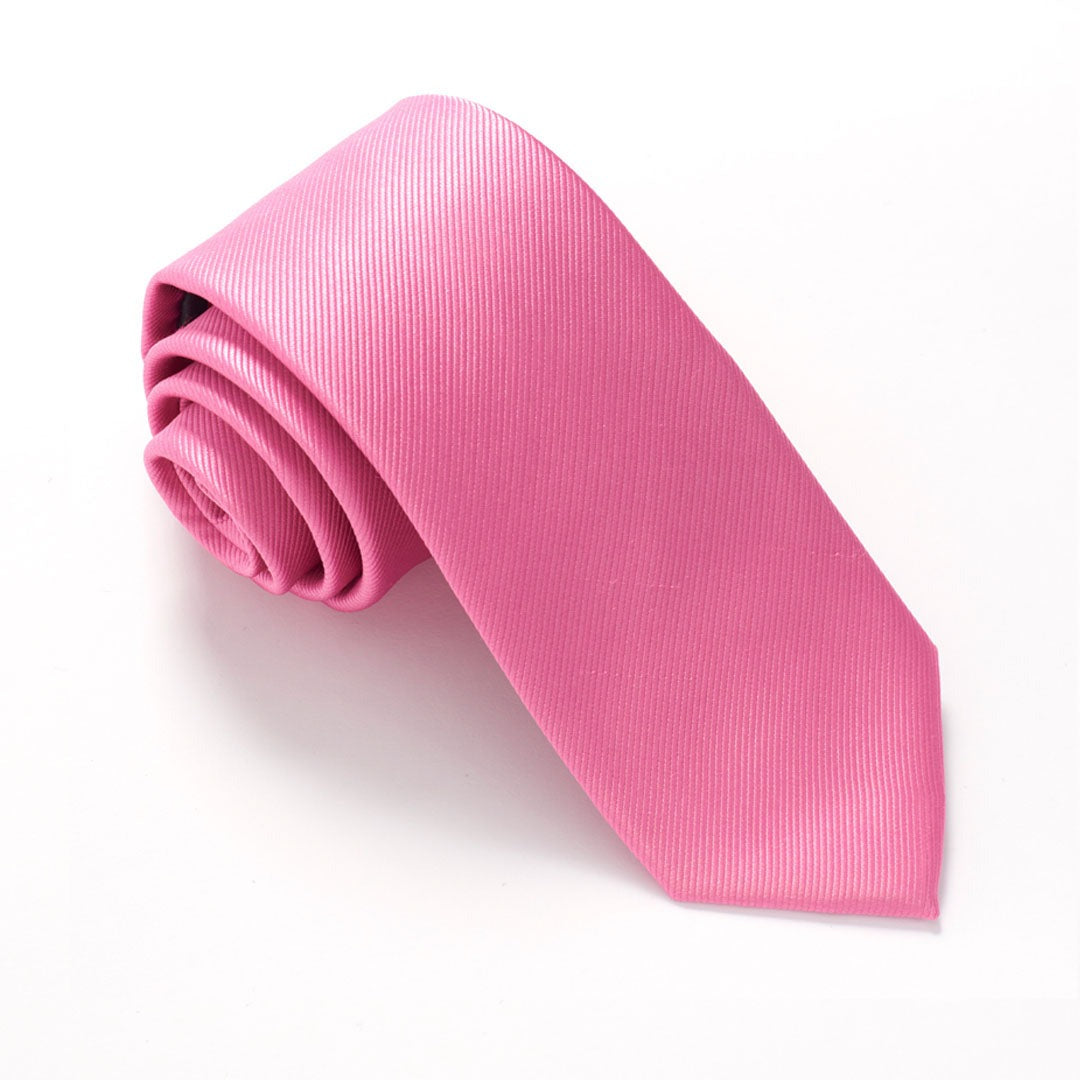 Plain Ribbed Silk Tie