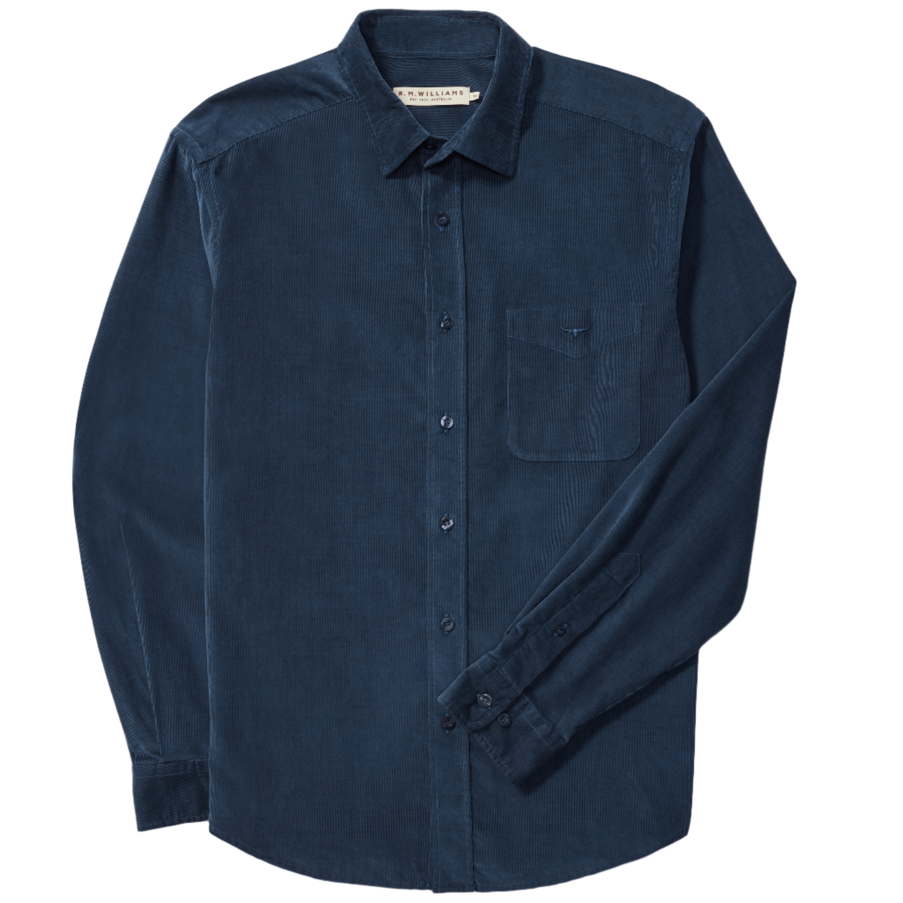 R M Williams - Classic Cord Shirt - Colour: Navy
