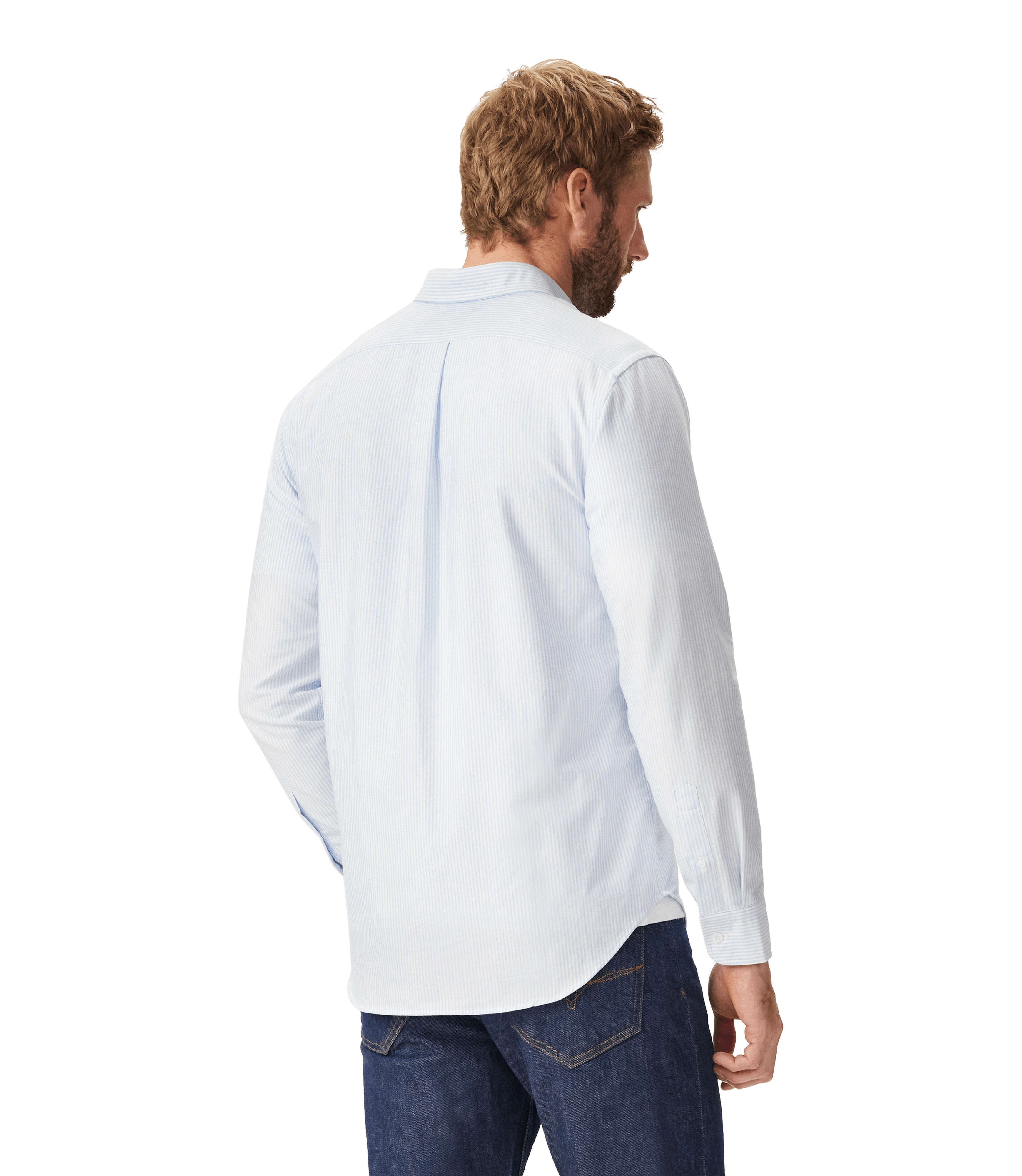 R M Williams - Regular Fit Stripe Shirt - Colour: Sky