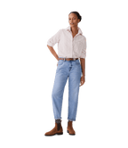 R M Williams - Crispin Straight Shirt - Colour: Pink/Green