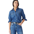 R.M.Williams Cloudbuster denim shirt in Mid Indigo Wash – product view