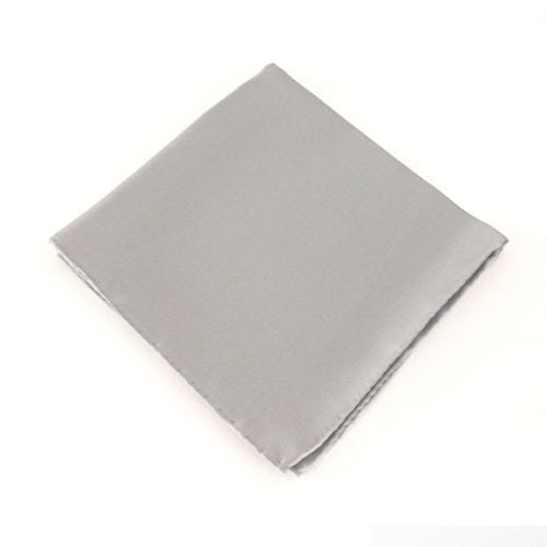 Van Buck - Plain Silk Pocket Square - Colour: Silver