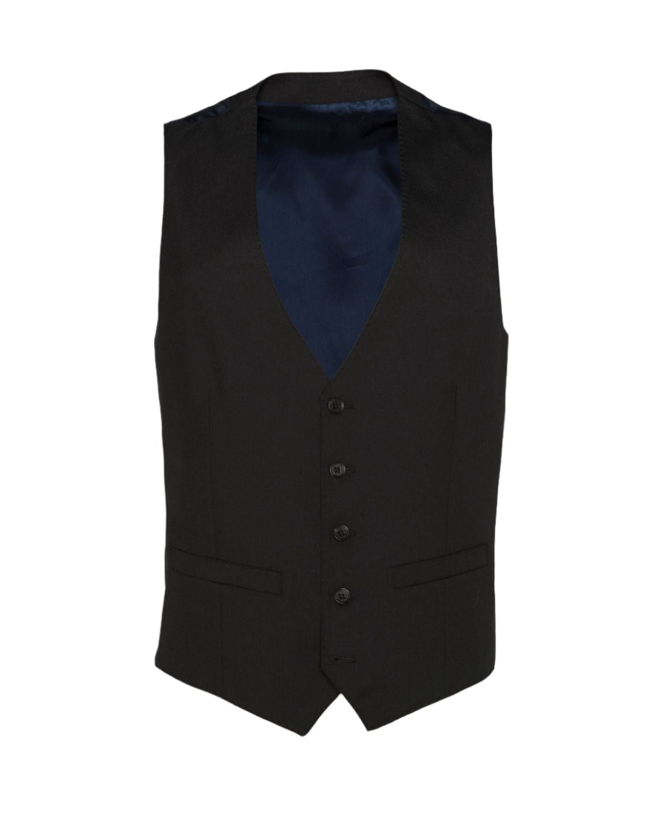 Magee - Mix & Match Plain Wool Waistcoat - Colour: Black