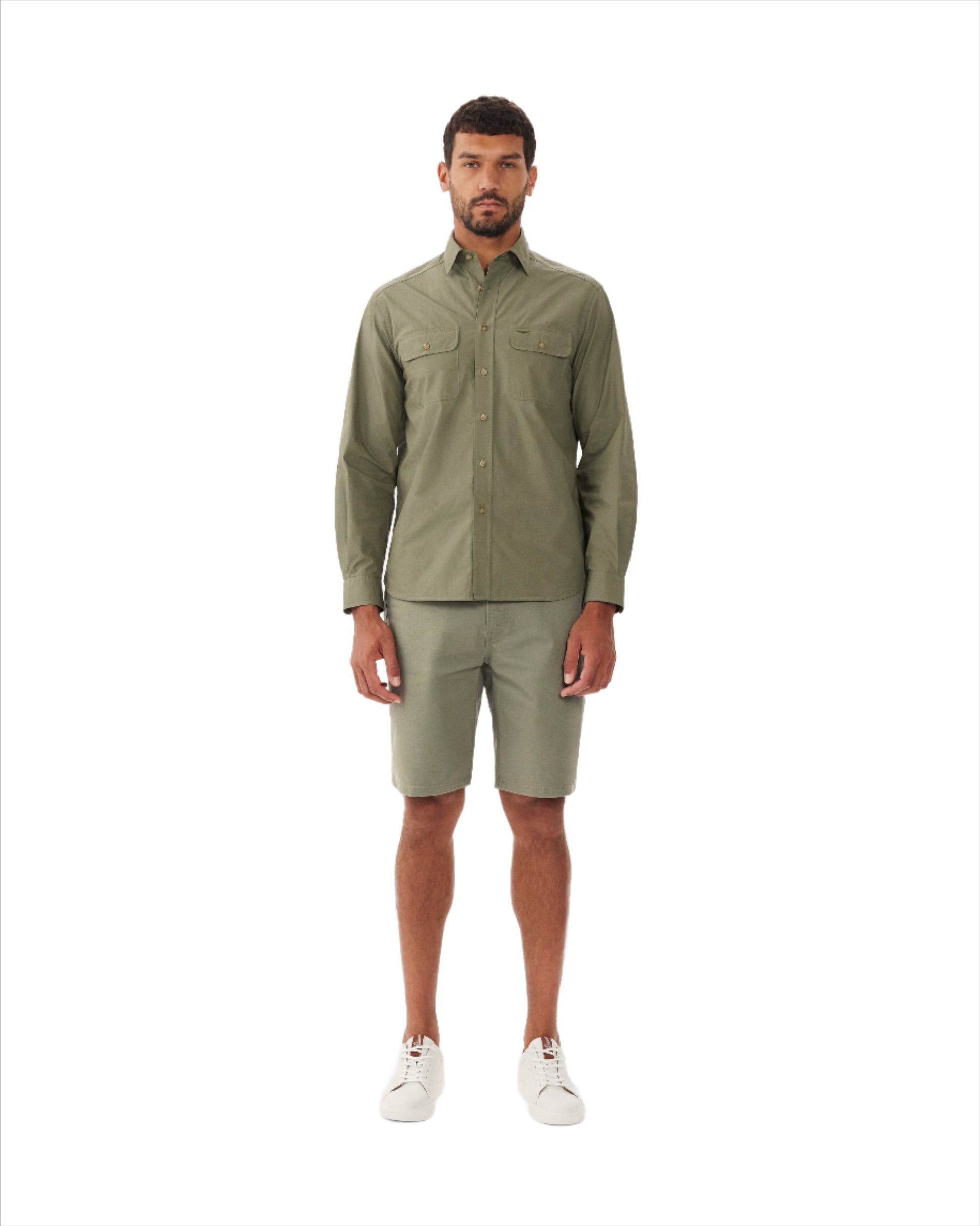 R M Williams - Nicholson Shorts - Colour: Olive