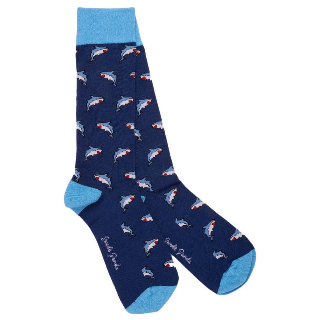 Swole Panda - Premium Eco-Friendly Bamboo Socks - Colour: Sharks Blue