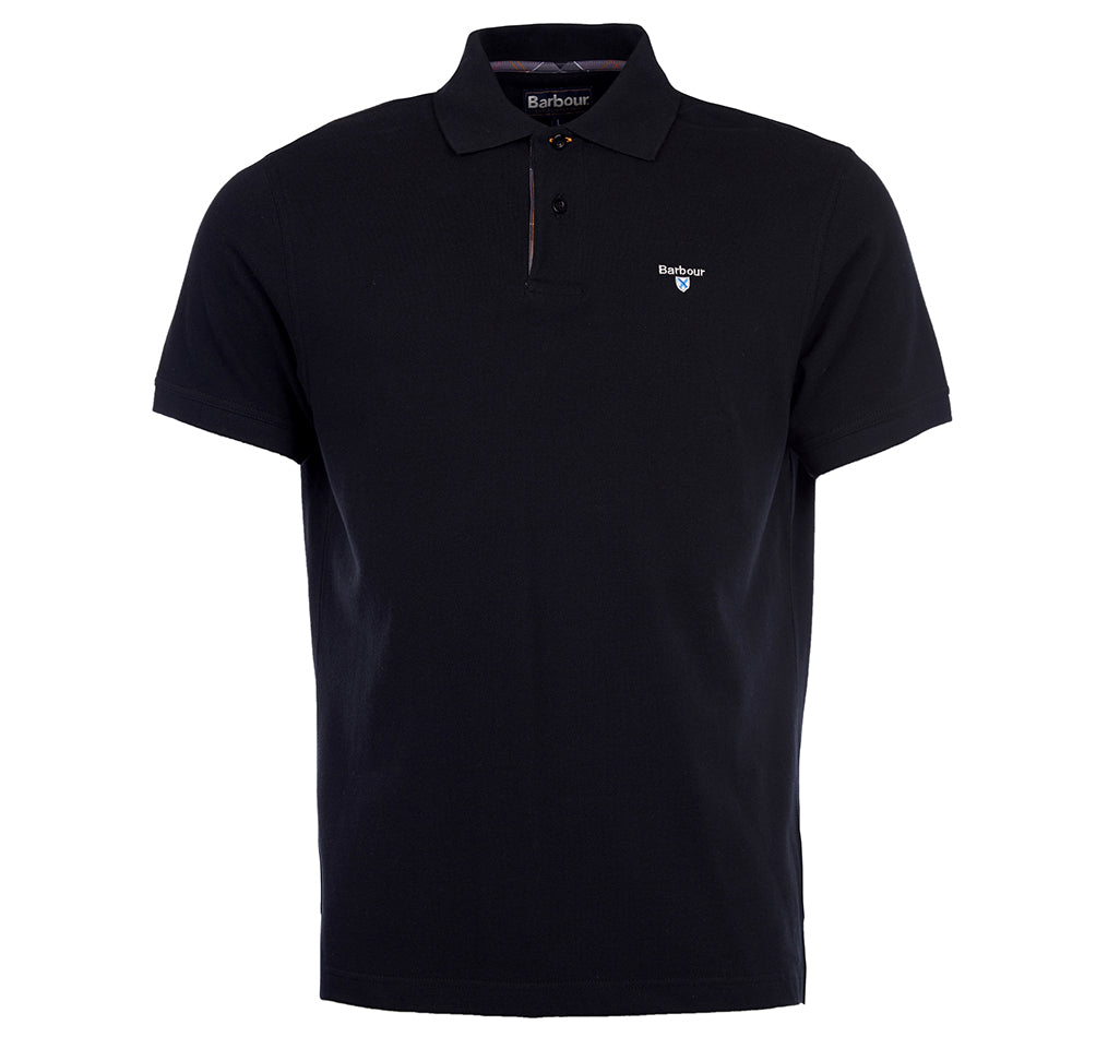 Barbour - Tartan Pique Polo Shirt - Colour: Black