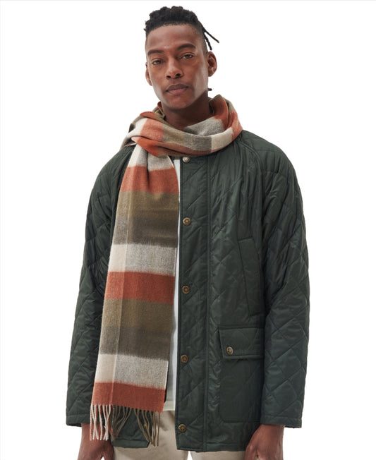 Barbour - Large Tattersall Scarf - Colour: Warm Ginger