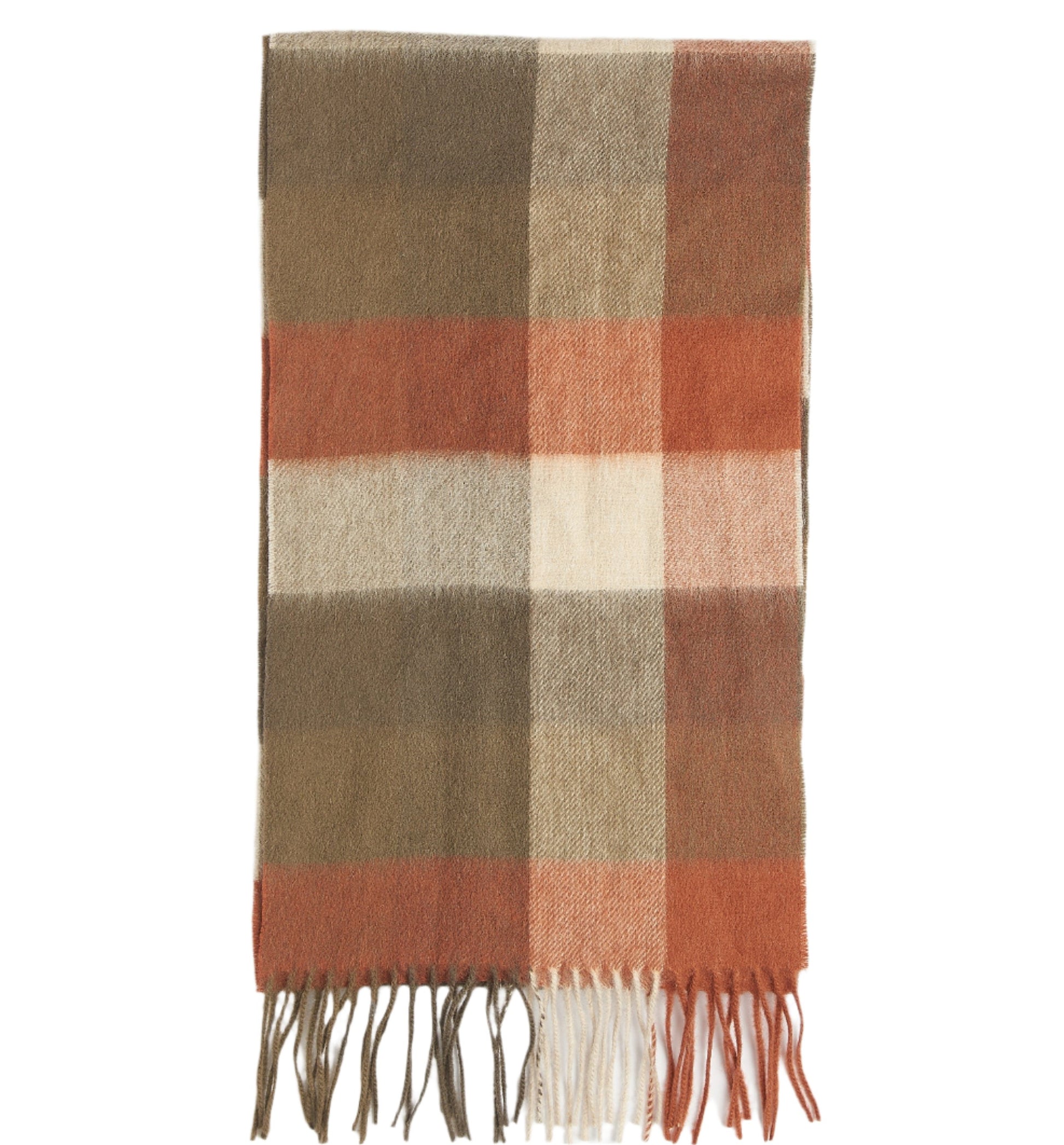 Barbour - Large Tattersall Scarf - Colour: Warm Ginger