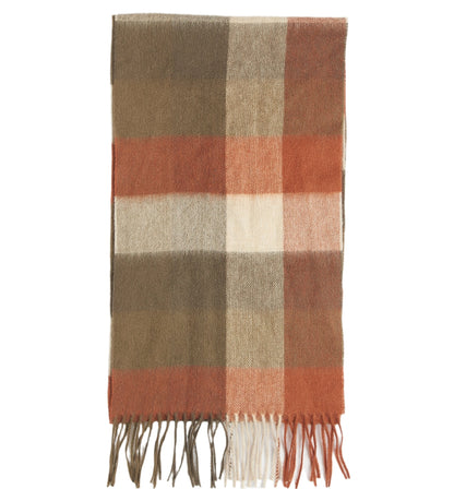 Barbour - Large Tattersall Scarf - Colour: Warm Ginger