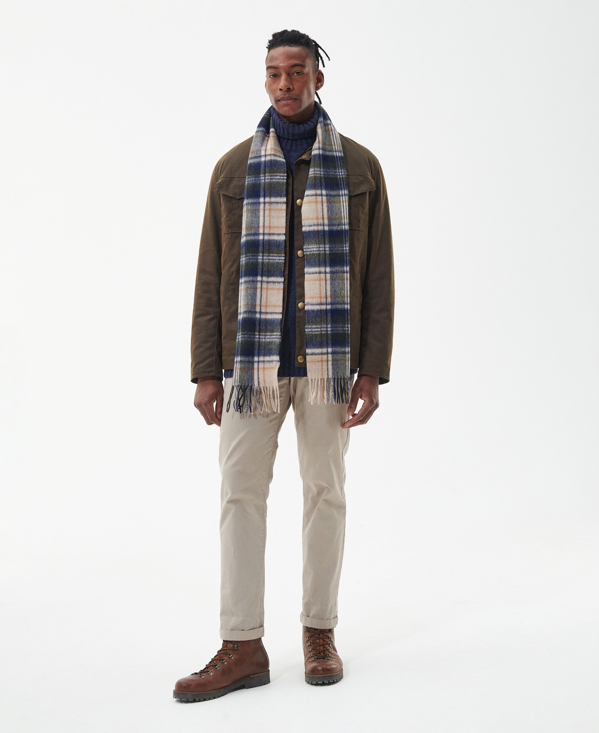 Barbour - New Check Scarf - Colour: Sand Beige