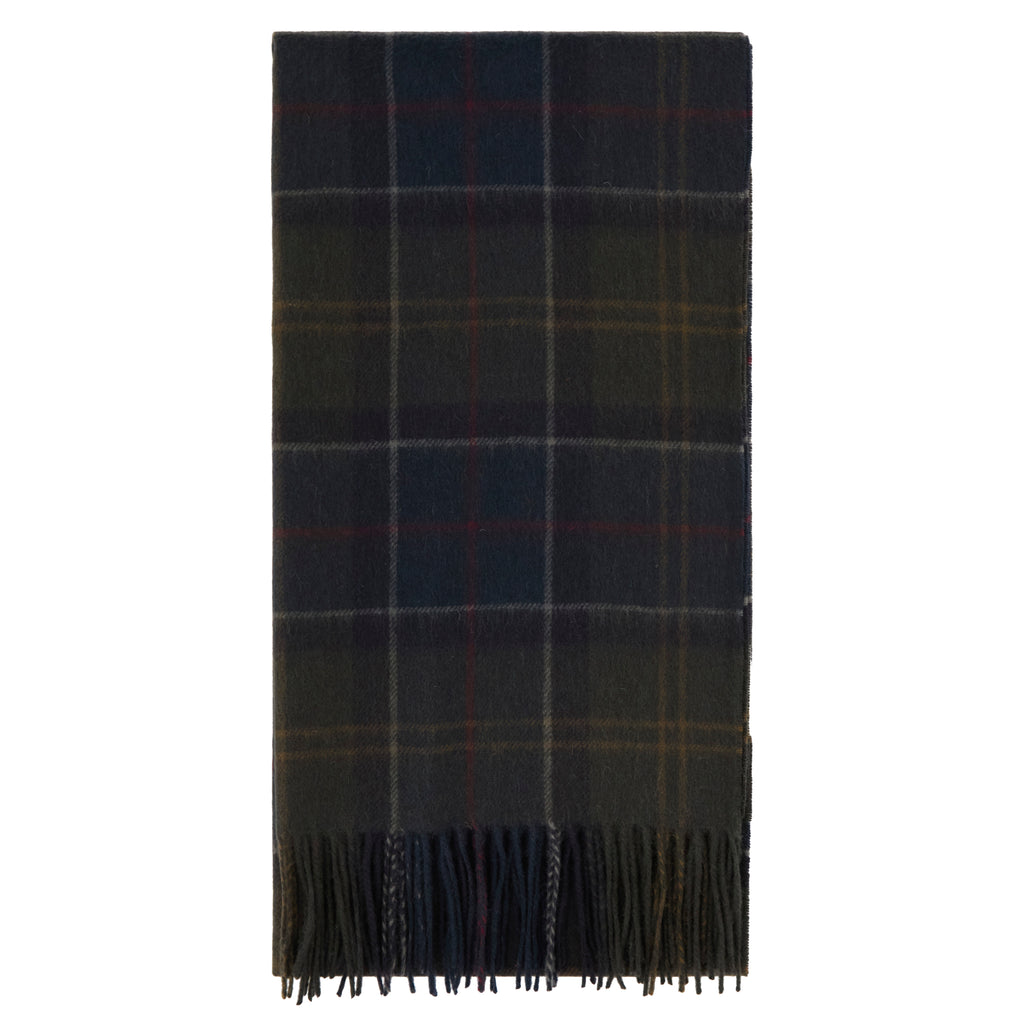 Braden Tartan Scarf in Shadow Classic Tartan – folded view