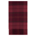 Mineral Tartan Scarf in Crimson Heather – folded view