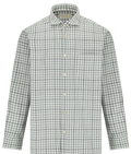 Viyella VM4611-228 Loden Green tattersall brushed cotton shirt, full front