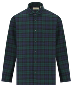 Viyella VM4613-265 Blackwatch tartan brushed cotton shirt, full front