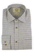 Viyella VY2100-216 Plum mini tattersall shirt, folded front