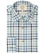 Viyella VY4150-940 Park Lane Blue club check shirt, folded front