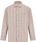 Viyella VY4159-023 Burgundy tattersall shirt, full front