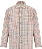 Viyella VY4159-023 Burgundy tattersall shirt, full front