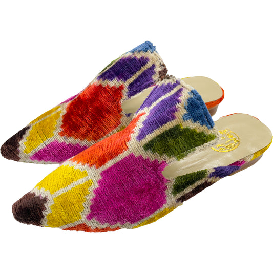 Wally Dug Co - Leather Sole Mules - Colour: Blue / Terracotta / Pink / Gold / Purple