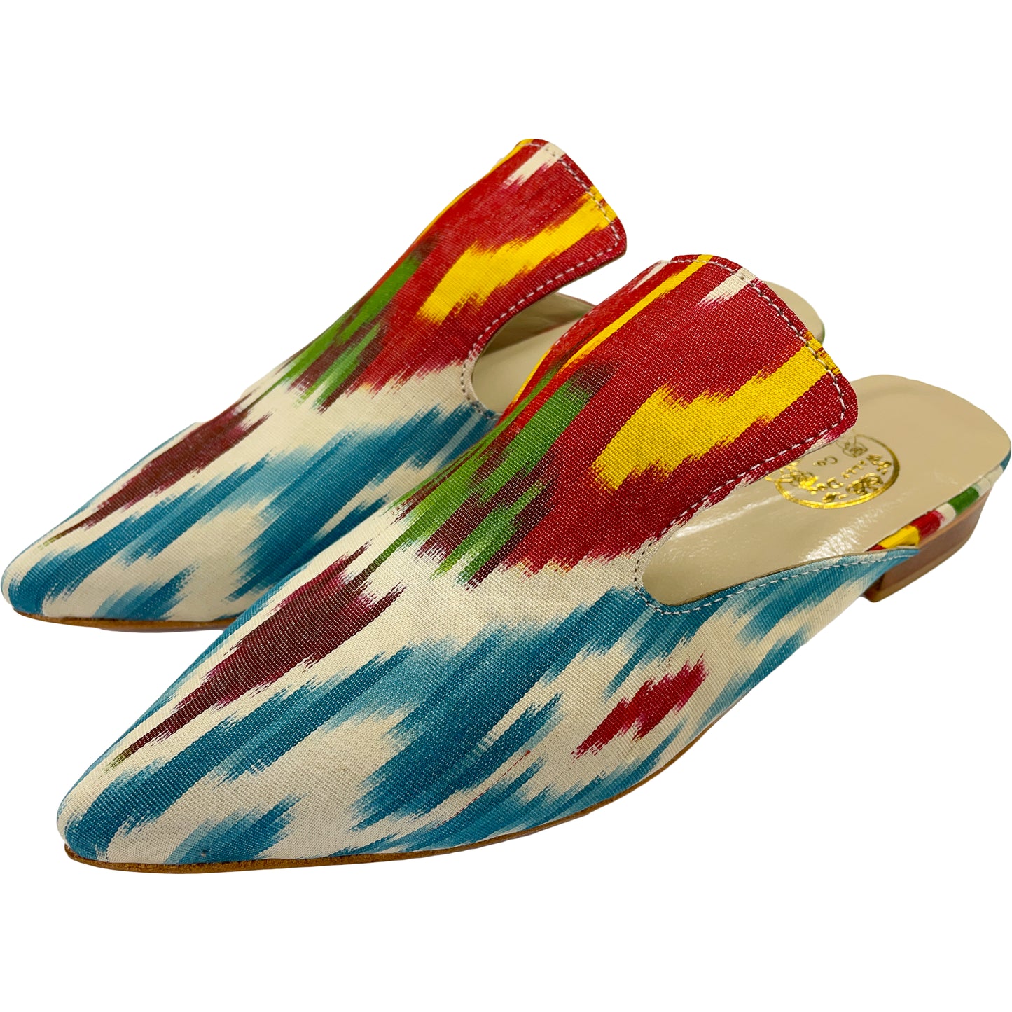 Wally Dug Co - Leather Sole Mules - Colour: Red / Blue / Green / White