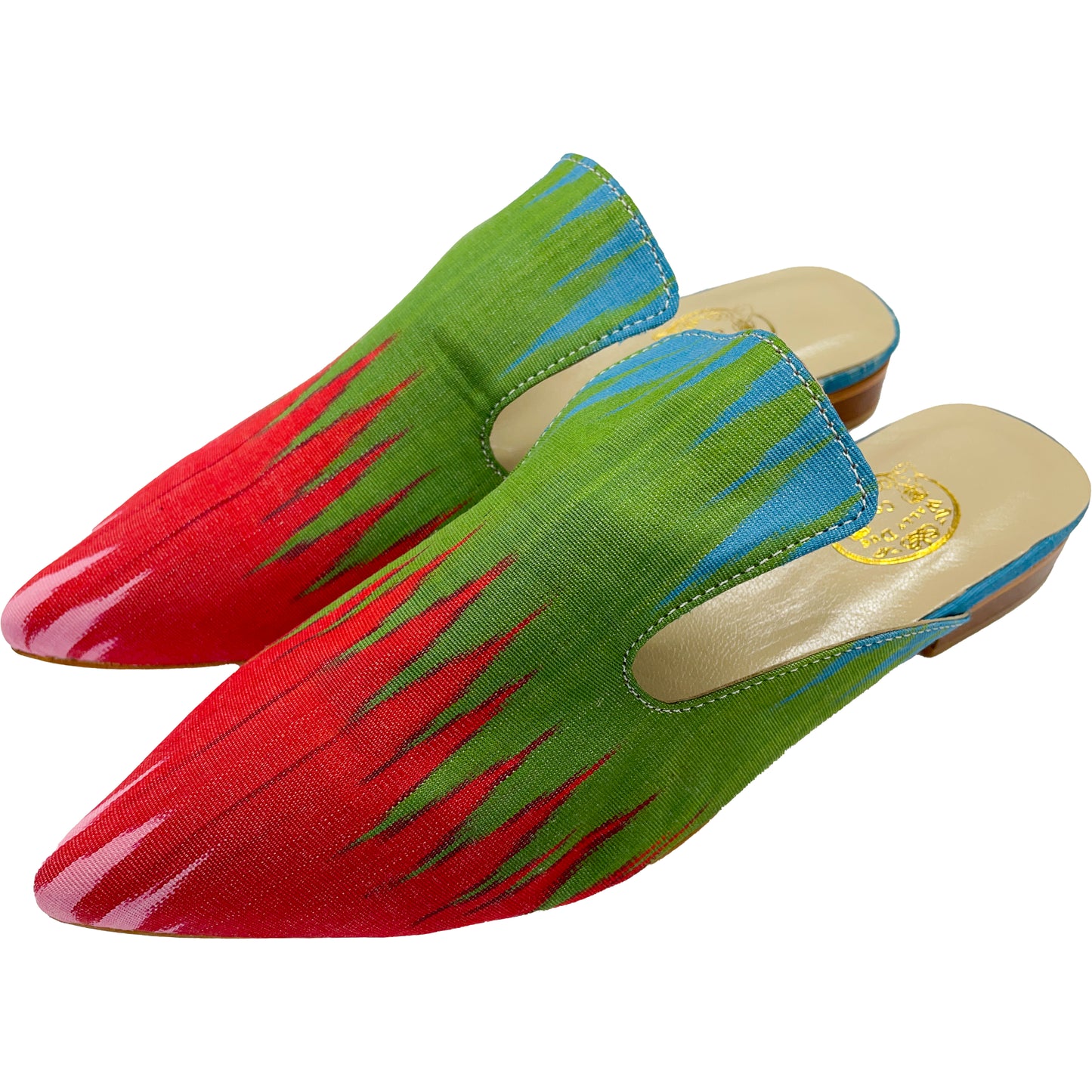 Wally Dug Co - Leather Sole Mules - Colour: Pink / Red / Green / Blue