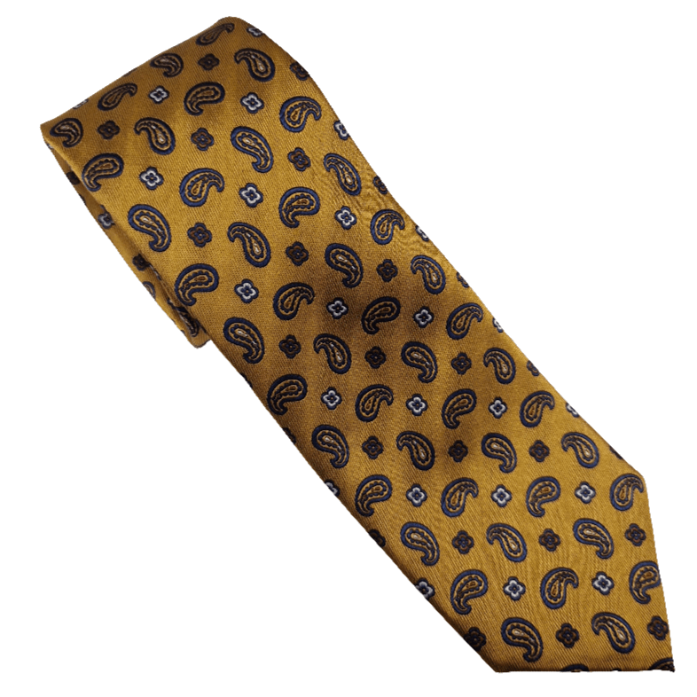 Van Buck - Neat Paisley Woven Tie - Colour: Gold