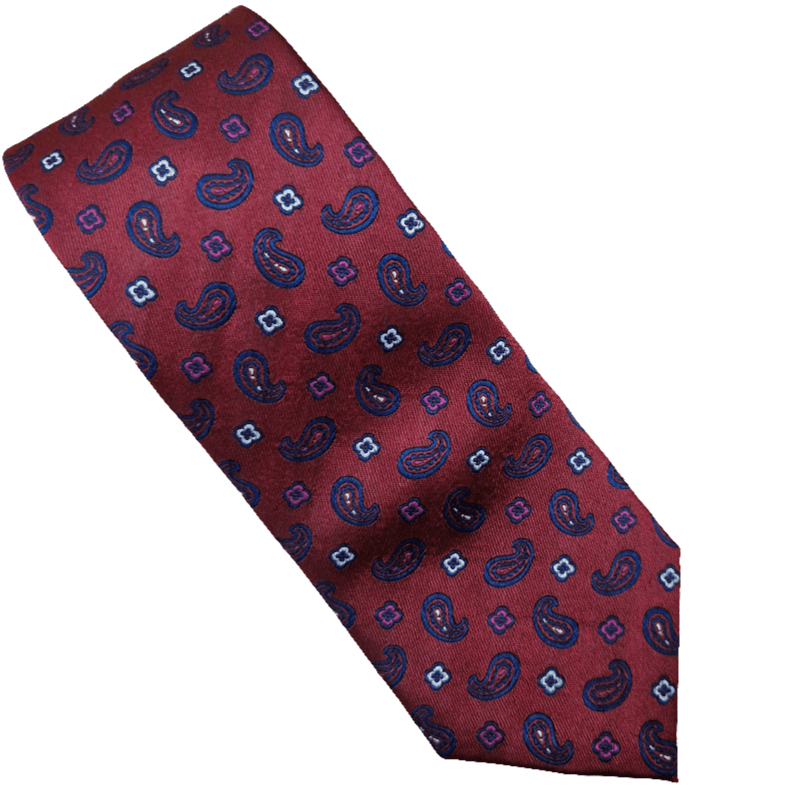 Van Buck - Neat Paisley Woven Tie - Colour: Wine