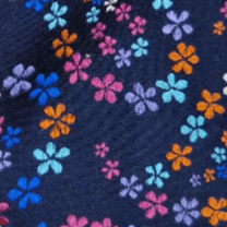 Van Buck - Multi Floral Woven Tie - Colour: Flower Blue