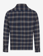 Brax Kay flannel overshirt in Navy - product back