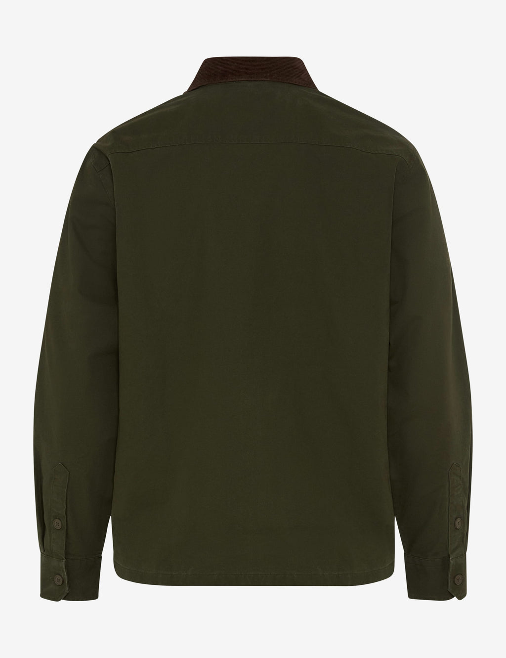 Brax Kay cord collar overshirt in Pine - product back